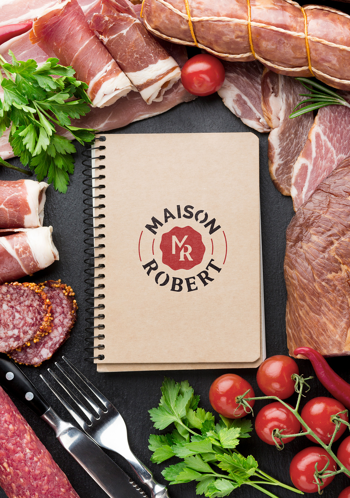 MR-carnet-branding Logo Maison Robert