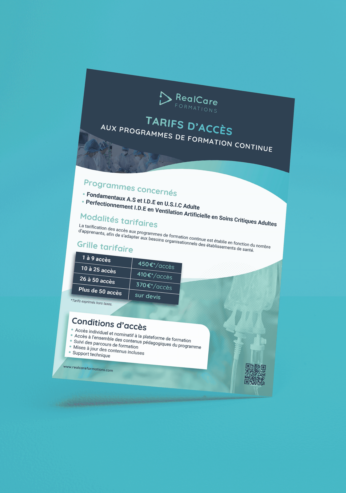 RCF-plaquettetarifaire RealCare FORMATIONS plaquettes tarifaires