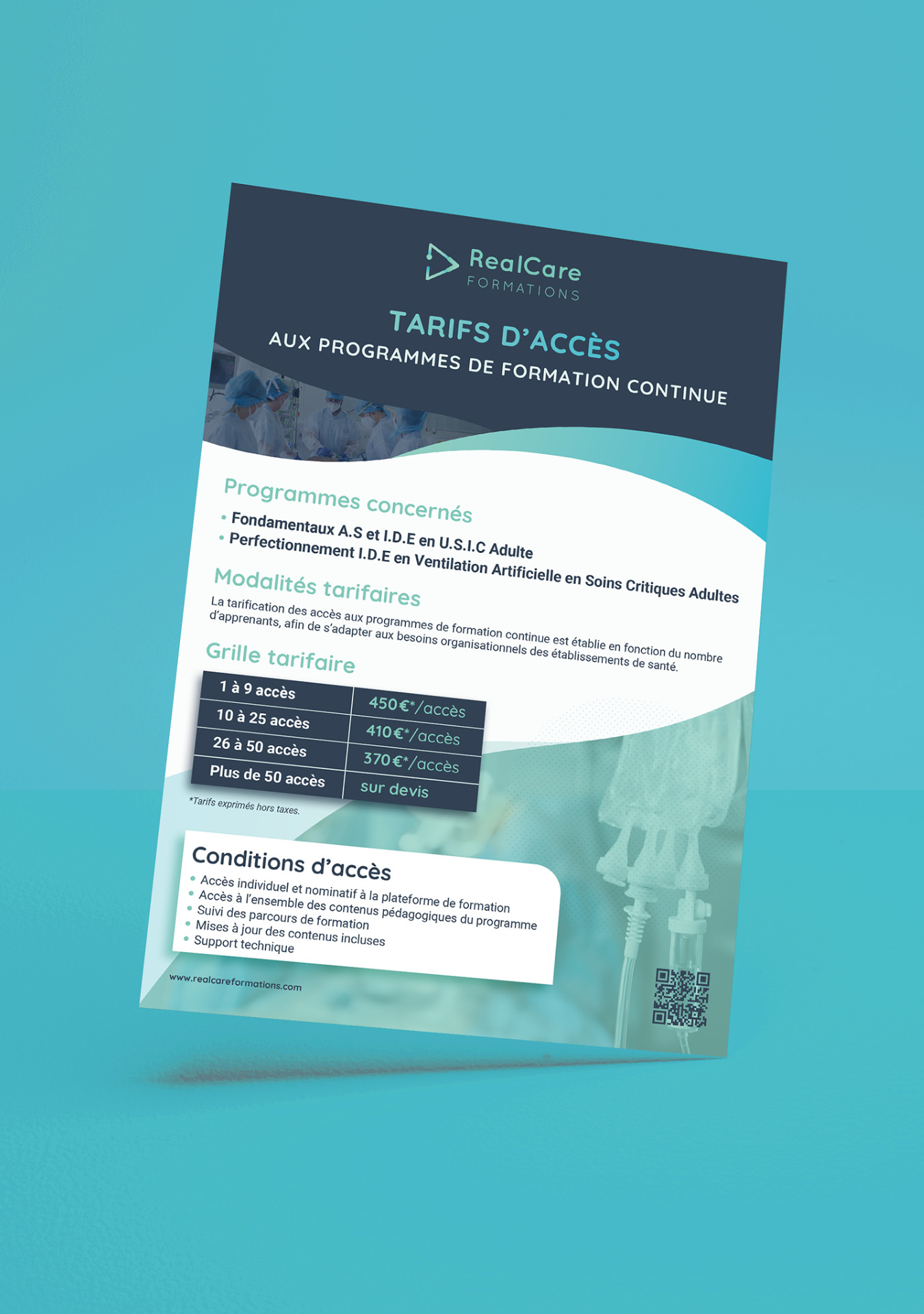 RCF-plaquettetarifaire1 RealCare FORMATIONS plaquettes tarifaires