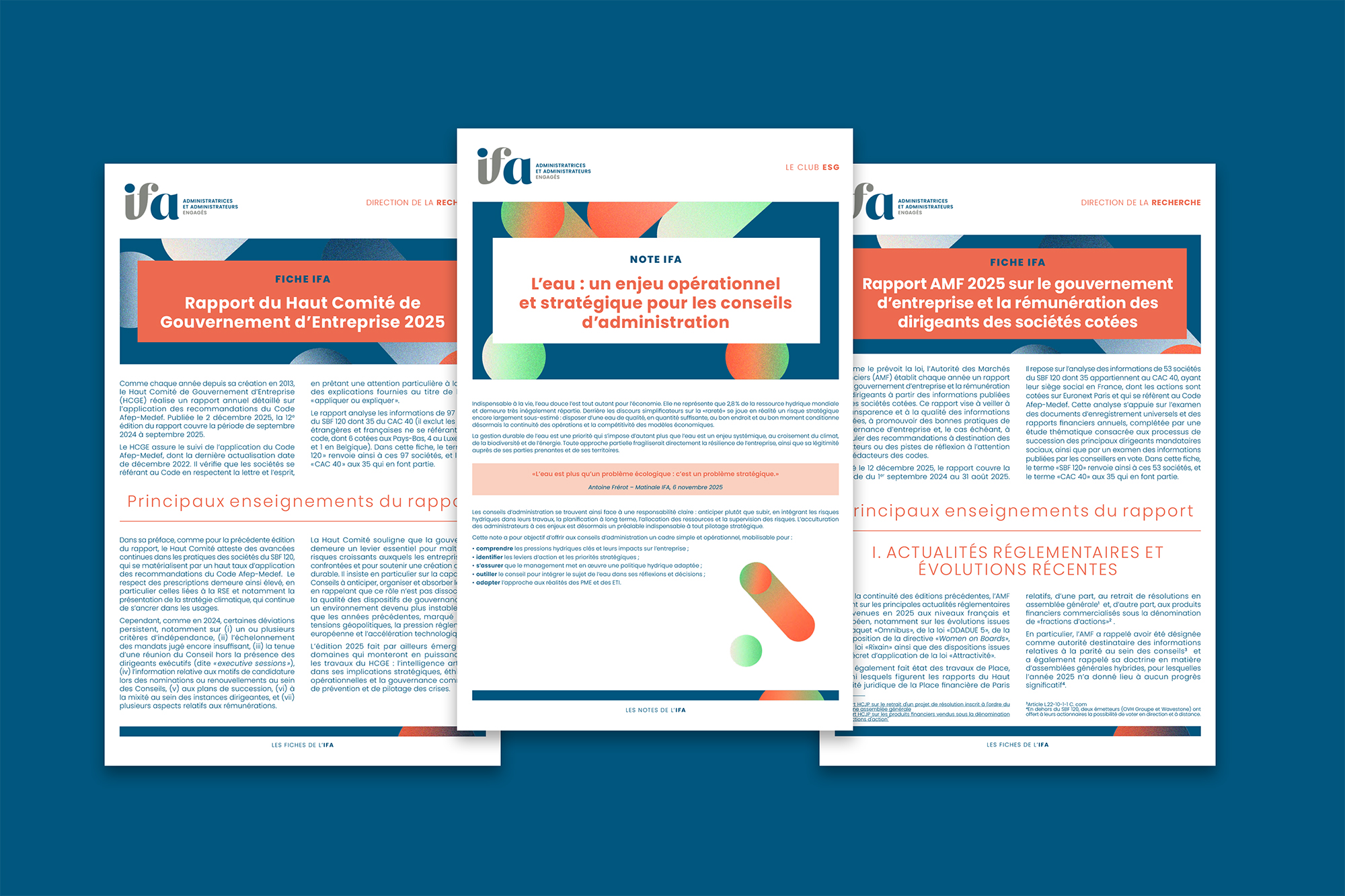 2026-IFA-3notes Notes de synthèse pour l'Institut Français des Administrateurs